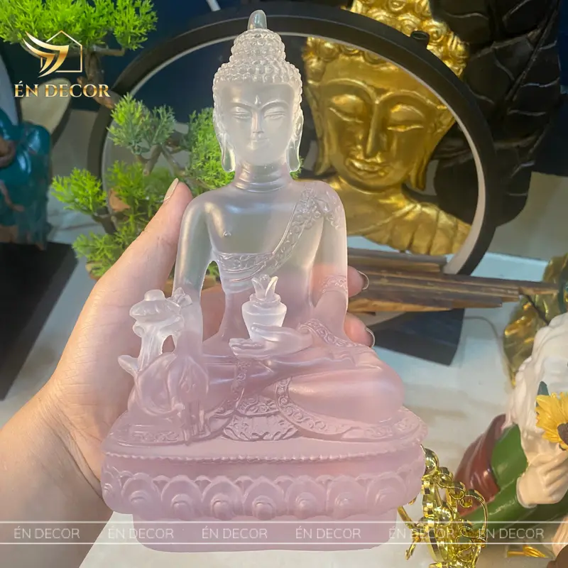 [ DECOR ] Tượng Phật Dược Sư lưu ly mini ÉN DECOR 7 màu hàng loại 1 decor trang trí phong thuỷ, an nhiên Decor Phòng Trang Trí Nhà 4