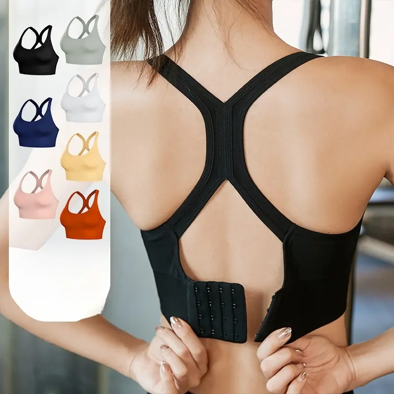 Áo Ngực Thể Thao, Dành Cho Nữ, Thoải Mái, Không Có Vòng Thép, Lưng Đẹp, Chống Sốc, Thích Hợp Cho Phòng Tập Gym Thể Dục Và Thể Dục, Khóa Lưng Có Thể Điều Chỉnh Áo Ngực Yoga