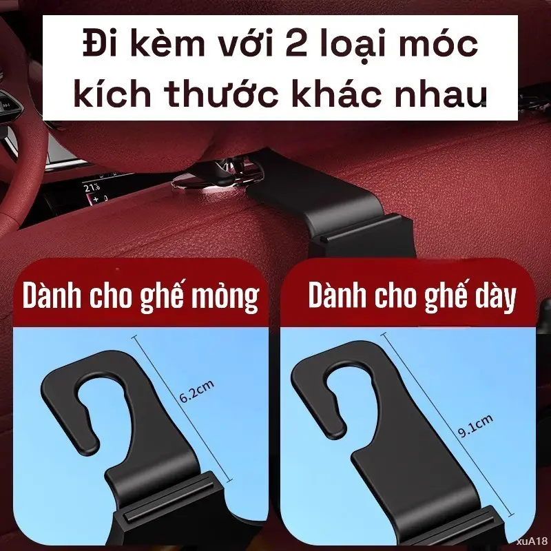 Bộ 1/2 Móc Treo Cốc Nước Gắn Ghế Sau Xe Hơi Tiện Dụng Giá Đỡ 2