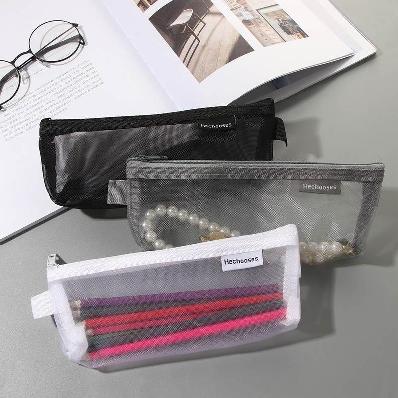 Product Introduction of High Quality Student Nylon Transparent Simple Mesh Pencil Case Pen Bag Case Pencil case Pencil Bag 11