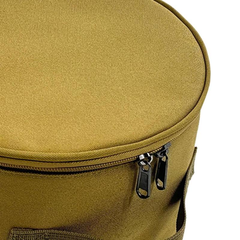 Product Introduction of Folding Fan Storage Bag with Double Zipper Large Capacity Makeup Bag Easy Carrying for Travel Camping Picnic Backpacking Outdoor 2