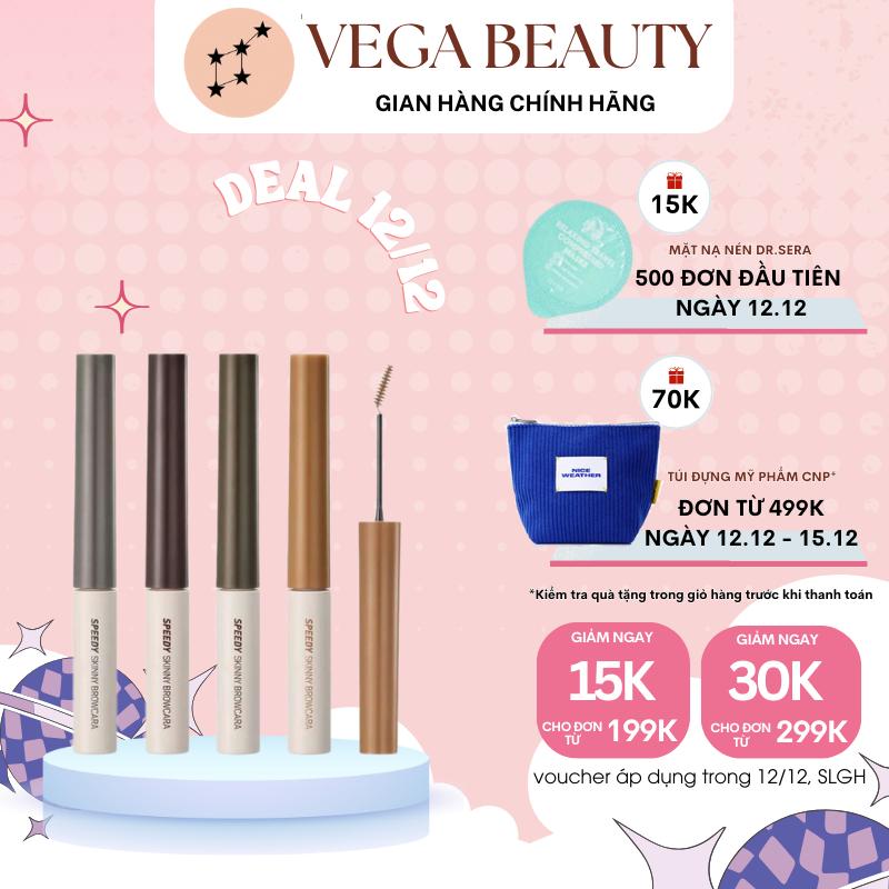 ĐỦ BILL Mascara chân mày PERIPERA Speedy Skinny Browcara 3g bám màu tốt độ bền cao