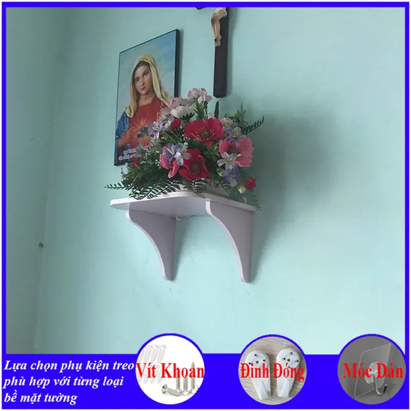 Kệ wifi treo tường, Kệ gắn tường , chất liệu gỗ cao cấp, chống nước tuyệt đối, tạo không gian gọn gàng 2