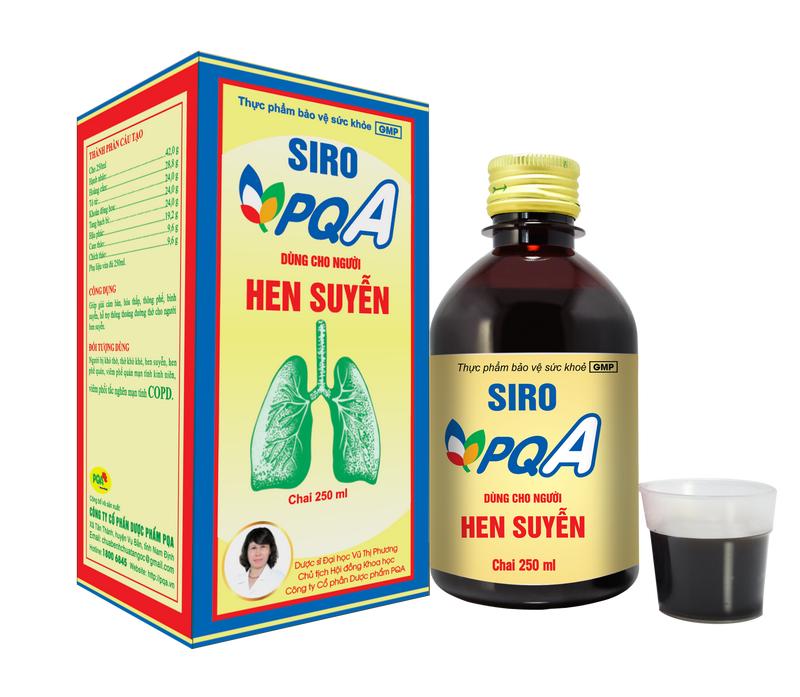 Siro PQA Hen Suyễn dùng cho người hen suyễn, hen phế quản -chai 250ml 5