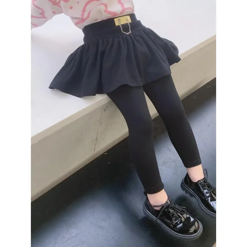 Quần Culottes Cho Em Bé Gái, Phong Cách Phương Tây, Đệm Nhung Giả, Quần Legging Ôm Sát Hàng Mới Về, Thích Hợp Cho Trẻ Em 4