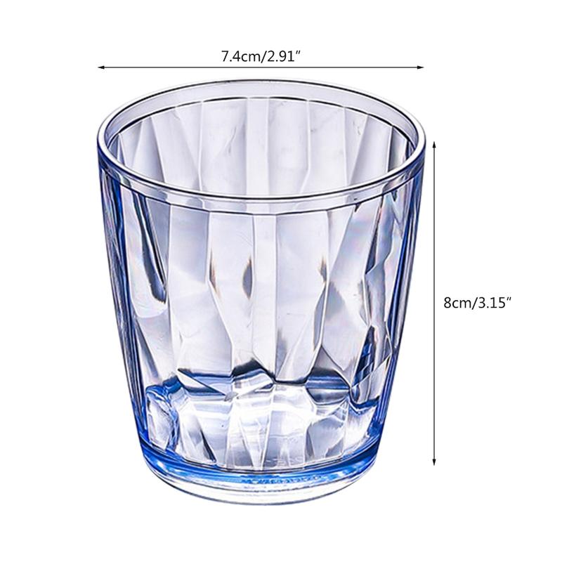 Product Introduction of Unbreakable Drinking Glasses 210ml Acrylic Shatterproof Water Tumblers Reusable Fruit Juice Beer Champagne Cup for Bar 0
