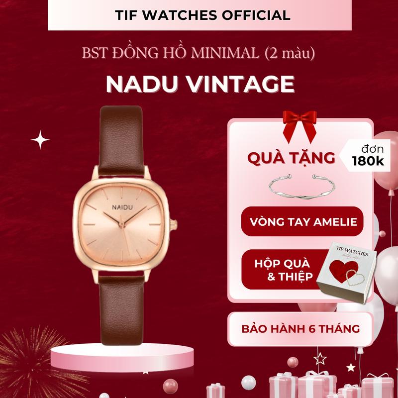 Đồng Hồ Nữ Dây Da Mềm NADU Classic Tif Watches Phong Cách Hàn Quốc Sang Trọng