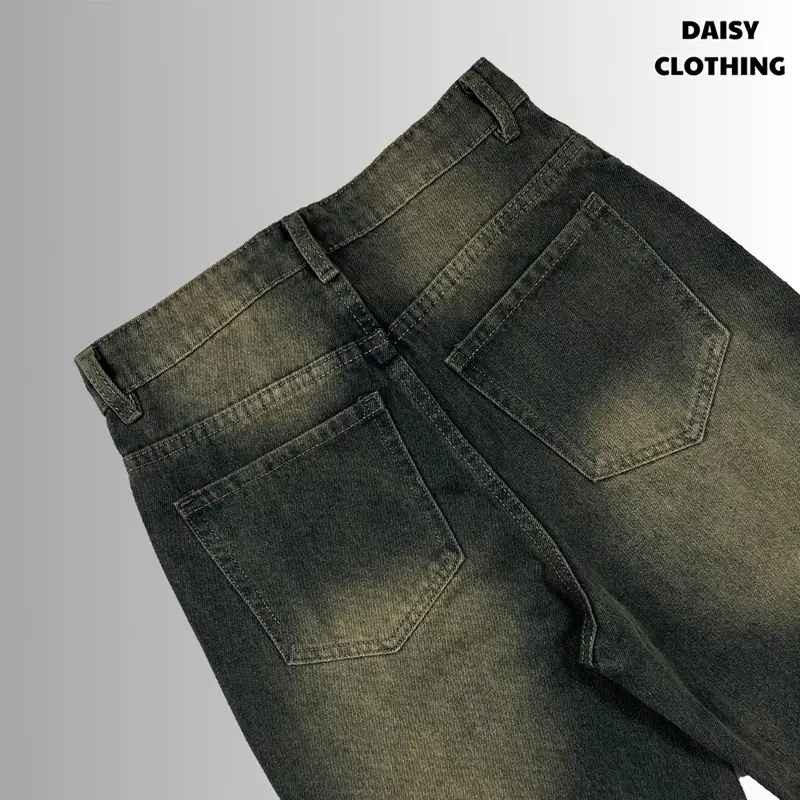 Quần jean nữ ống rộng cạp cao phối dây trẻ trung, năng động Women Pants 3