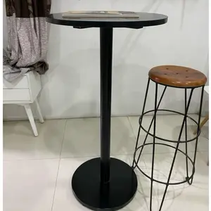 Meja bar tinggi 1 meter kaki besi kuat dan minimalis modern