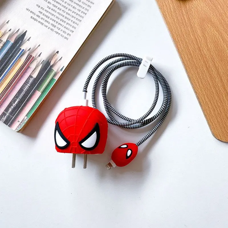 Spider-Man Apple 20w fast charging head protection case iPhone 12 data cable 11pro charger protection