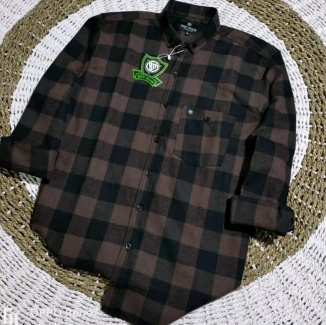 kemeja flanel premium pria dewasa lengan panjang V-Neck Lembut Motif Distro Nyaman Casual Kotak 7
