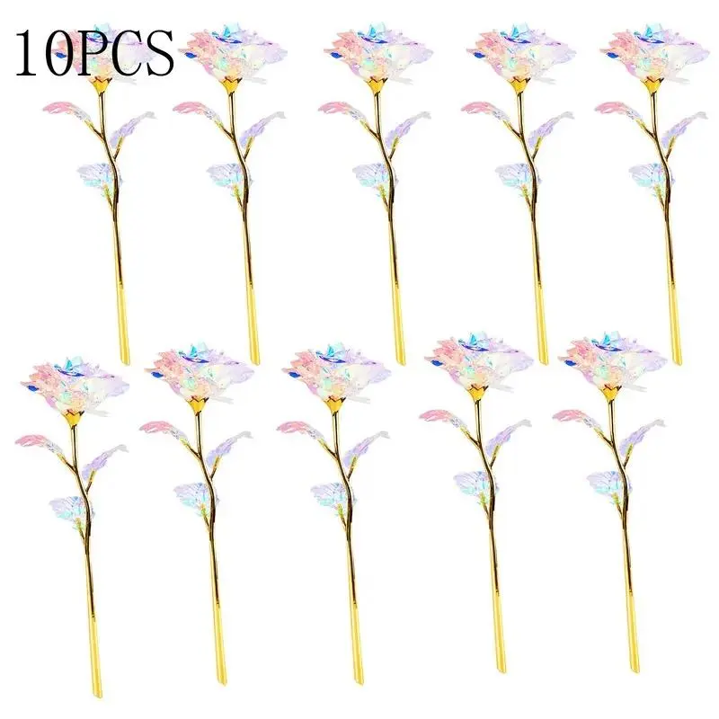 Artificial Rose Flower, 10pcs/set Creative Modern Desktop Decorative Flower, Decorative Plants for Home Living Room Bedroom Dining Room Wedding Party, Fruit, Bouquet 6