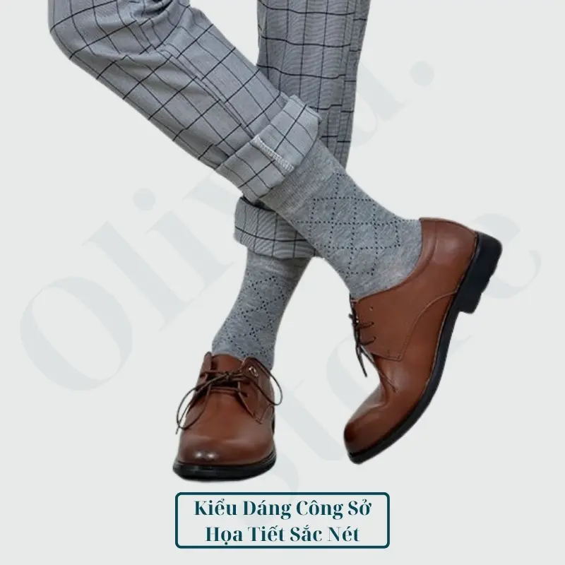 Hộp 5 Đôi Tất dài nam cao cấp,lịch sự Menswear 5