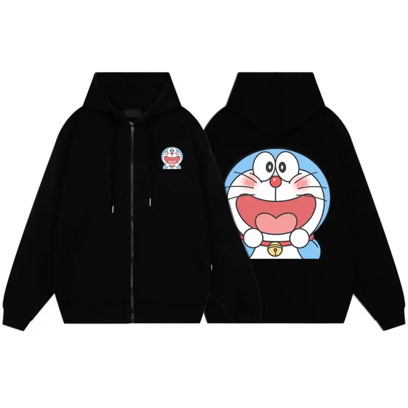 Áo Khóa Nỉ, Áo Khoác Thu Đông Trẻ Em Chất Vải Nỉ Cotton Mềm Mịn Co Giãn, Hình Doraemon Siêu Đáng Yêu (M 124) 5