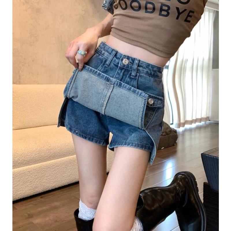 Product Introduction of Quần Giả Váy Jean Chất Mềm Dáng Chữ A Lưng Cao Br03 8