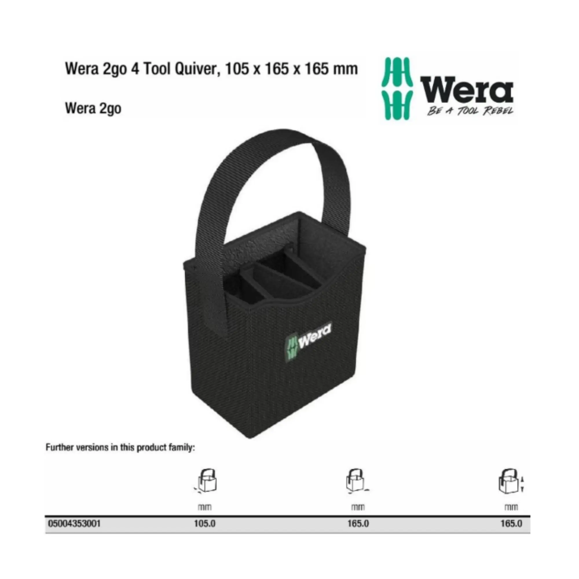 Wera 05004353001 2go 4 Tool bag (empty)