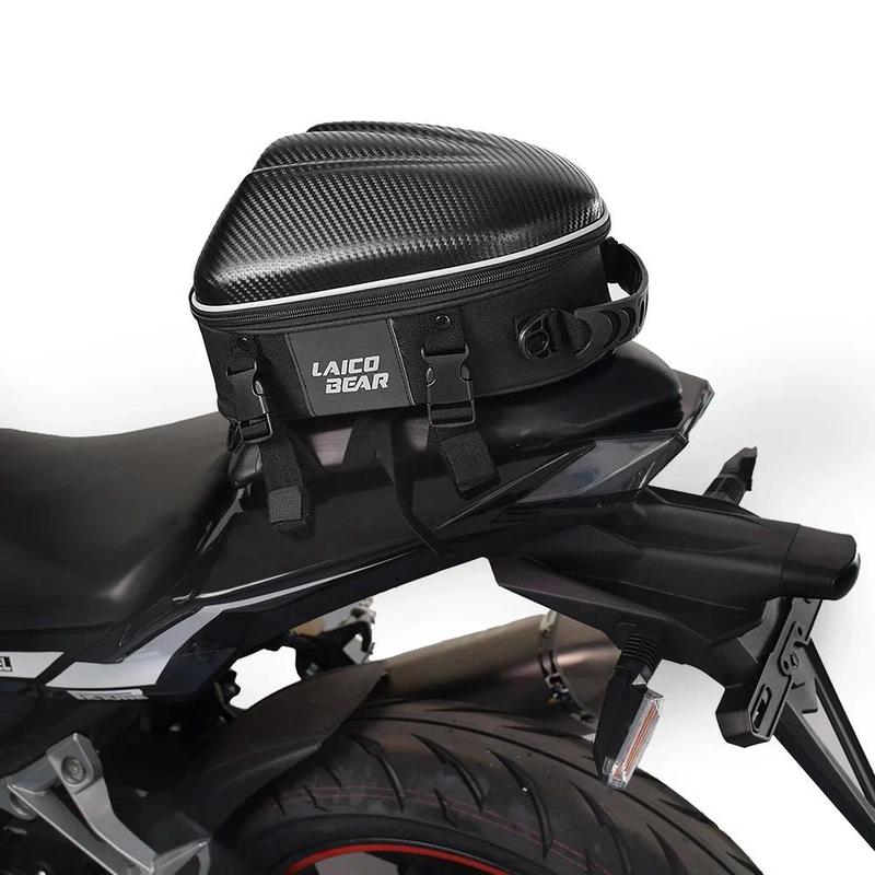 Product Introduction of ROCK BIKER 18-24L Carbon Fiber Motorcycle Tail Bag Waterproof Motorbike Rear Back Seat Bag Moto Helmet Travel Bag Rider Backpack 55