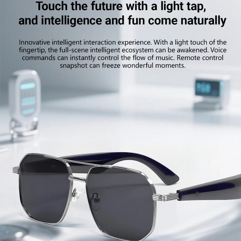 GY300 AI Smart Glasses Voice Chat Voice Assistant Control Remote Photography Bluetooth Calling Glasses Music player sunglasses - Image 4