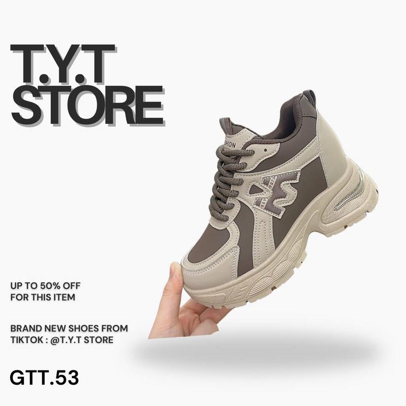 Product Introduction of (Tăng 1 size) T.Y.T Store - Giày nữ (đế độn 8cm) thể thao nhẹ hottrend 2024 - GTT.53 Sneaker Shoes  ( giay quang chau ) 13