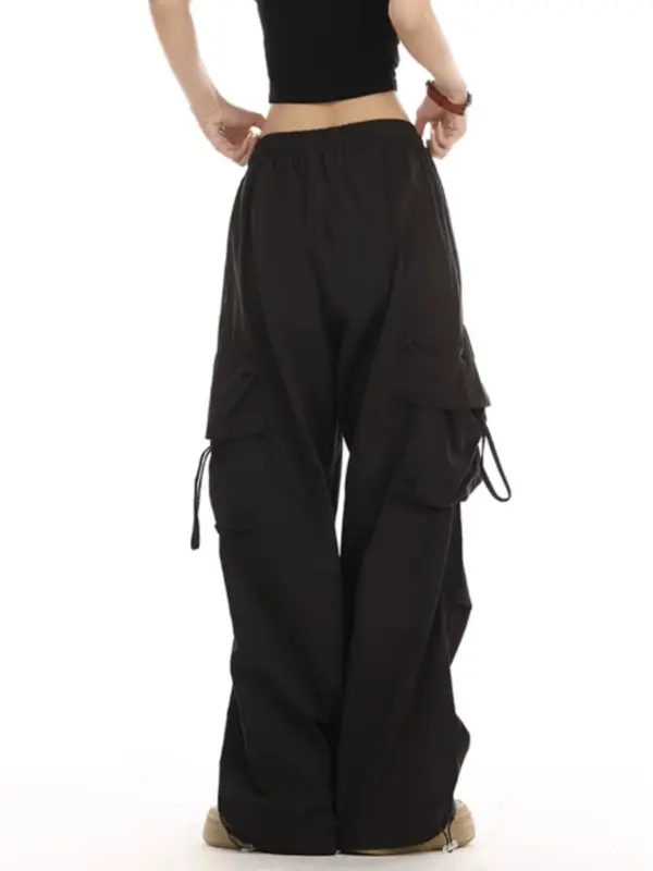 Quần Túi Hộp Ống Rộng Haven Studio chất kaki form rộng bigsize màu đen trắng Pants quan jogger big Sport Thể Dục 5