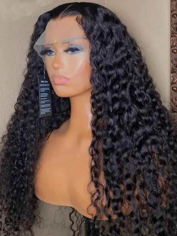 26 Inch Black Long Curly Wigs for Women, Summer Glueless Wigs without Bangs for Cosplay, Anime or Costume Party, Striking Natural Fluffy Hair Wigs for Hairstyle Decor 0