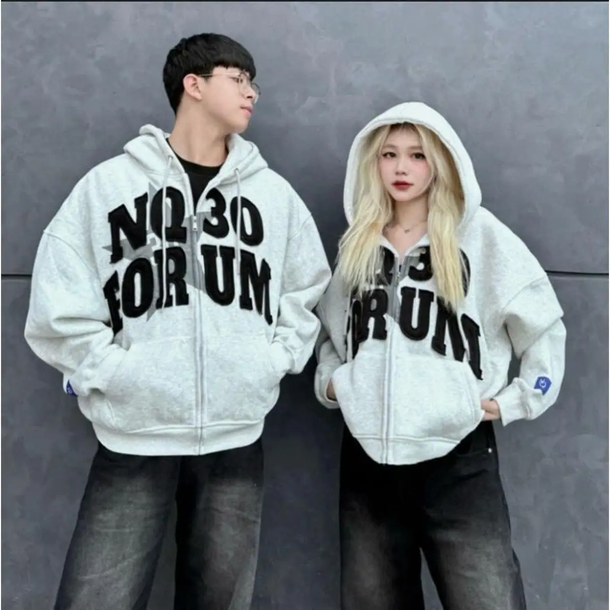 Áo Khoác Nỉ Hoodie Zip Chất Nỉ Bông dày dặn-Áp Vải-Form Boxy NQ30-FORUM ao  âm Menswear Nam áo  lông