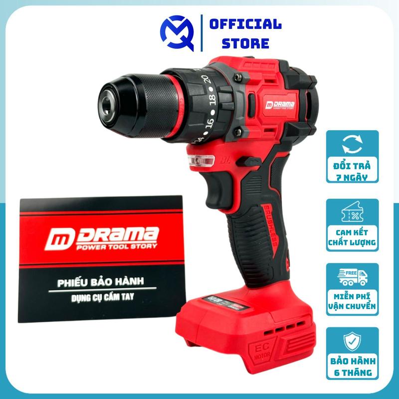 Thân máy khoan pin Drama D-5321 3 Chức năng Không chổi than Đầu kẹp Autolock Chân pin phổ thông