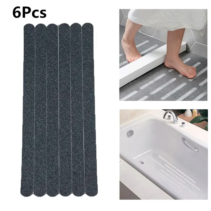 SSW Stiker Anti Slip Kamar Mandi Shower Strips 20x380mm 6 PCS - TT-19 - Black 1
