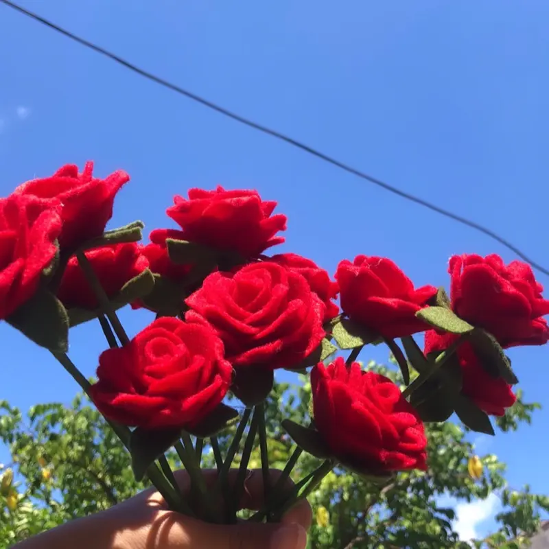 Mawar 1 tangkai Flanel / single rose 1