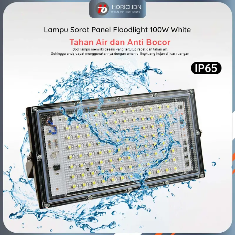 HORICI LAMPU SOROT / LAMPU PANEL LED FLOODLIGHT 100W WHITE / WATERPROOF 3