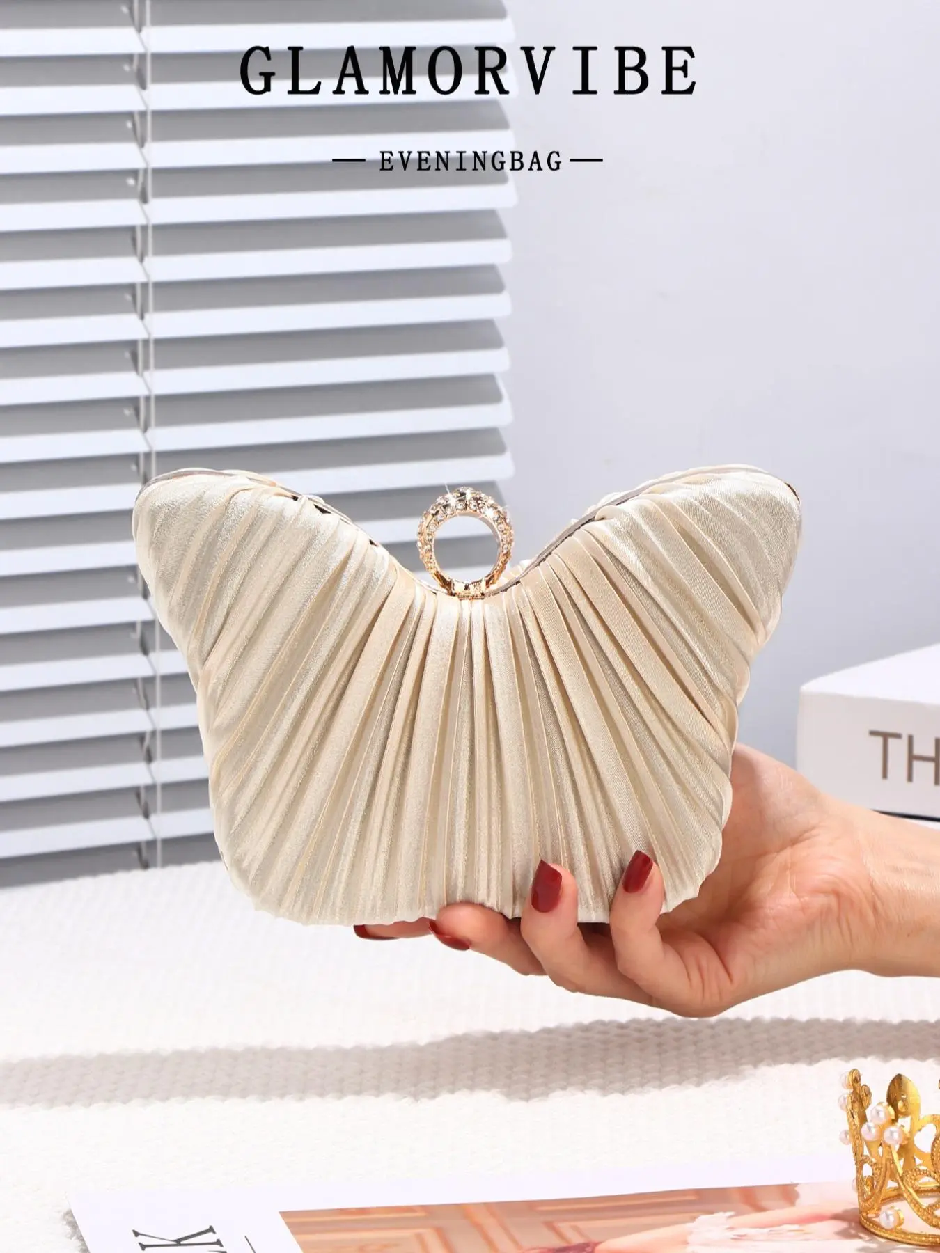 Women's Elegant Butterfly Design Evening Bag, with Detachable Chain Strap, Exquisite Trendy Bag, Fashionable Bag for Party Decoration
