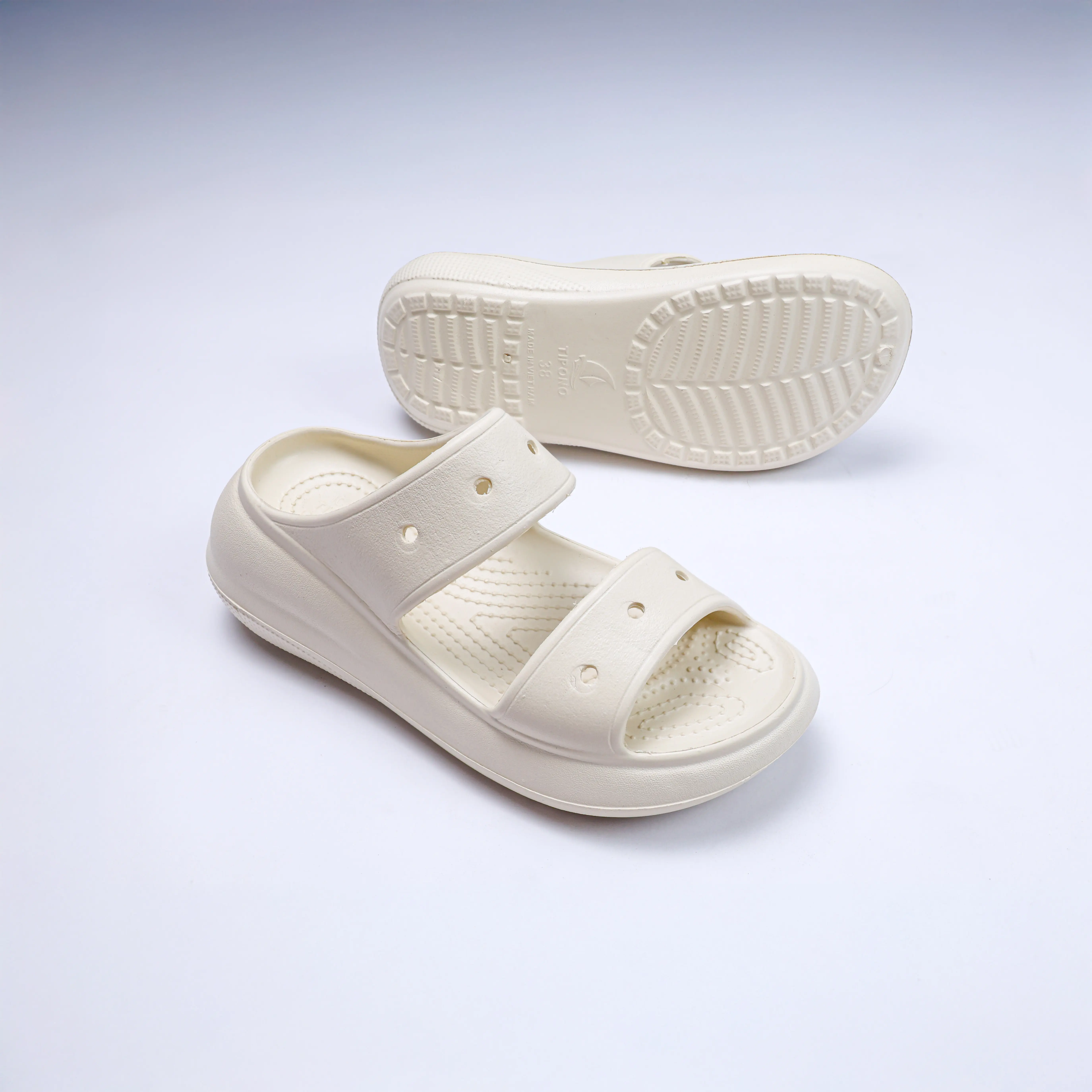 (CHƯA KÈM CHARM) Dép Hai Quai TIPONO Đế Cao - Dép Nữ Êm Đế 7cm Chất Liệu EVA Mềm Nhẹ  DéP Cao Su - LM19 Shoes Jean GiàY Caro Women dép  độn  đế  cao  nữ