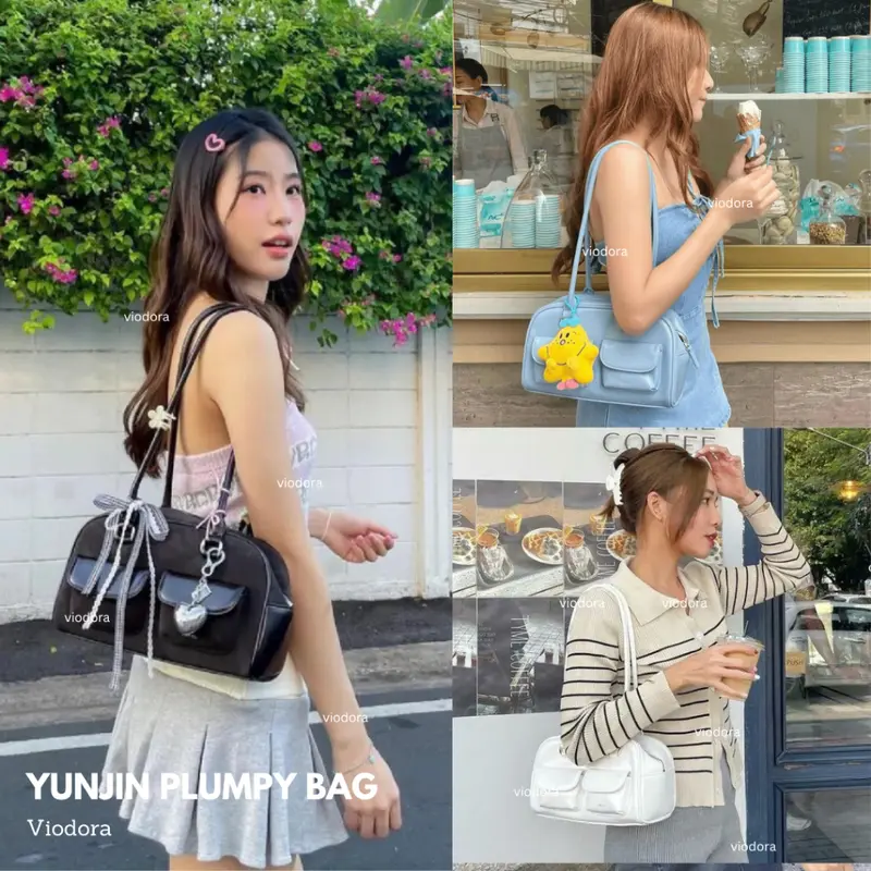 Viodora - Yunjin Plumply Bag Tas Wanita Korea Viral Trend BKK Thailand Kuliah Travel Hangout Y2K Puffy Chubby 0