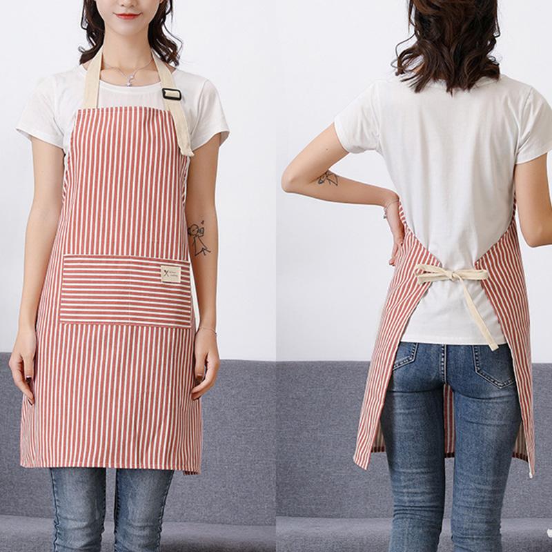 Product Introduction of Kitchen Apron Oil-proof Striped Japanese Aprons For Restaurant Work Chef Waiter Adjustable Size Household Kitchen Accessories Cleaning Cooking Baking Apron 22