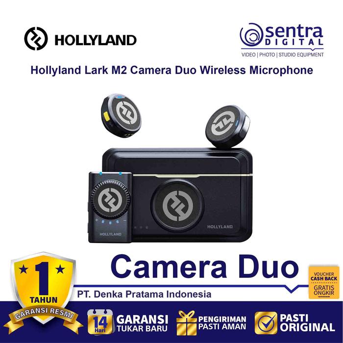 Gambar Hollyland Lark M2 Camera Duo Wireless Lavalier Microphone dari Sentra Digital Kota Surabaya Tokopedia