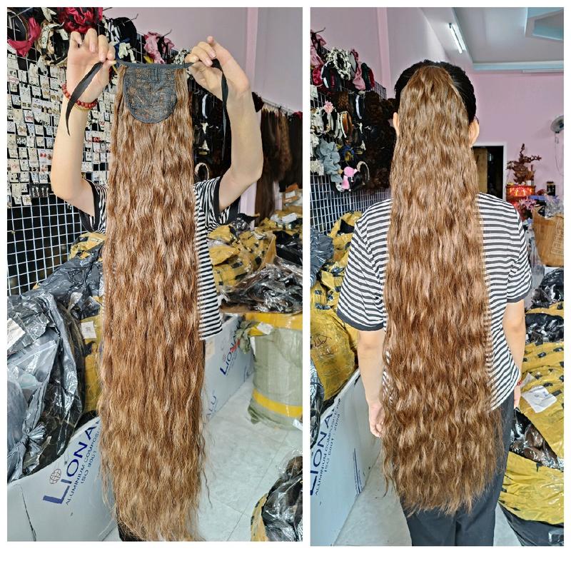  Tóc cột xù nữ dài 9t Tóc Giả Wig 