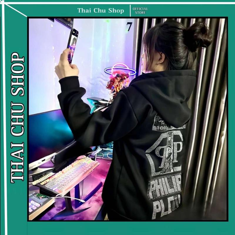 Áo khoác nỉ kim tuyến đồng tiên chất nỉ tàu dành cho nam nữ from unisex