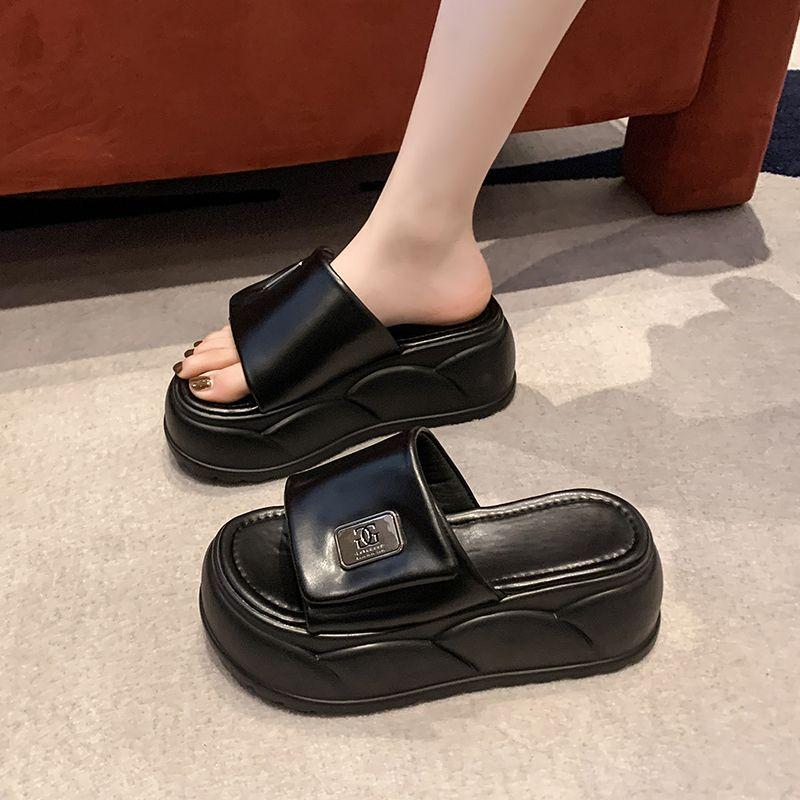 Dép Xăng Đan Bánh Mì Ngoài Trời, Nữ, Đế Bãi Biển, Thời Trang, Dễ Phối Đồ, Khóa Kim Loại, Mùa Hè 2023 6