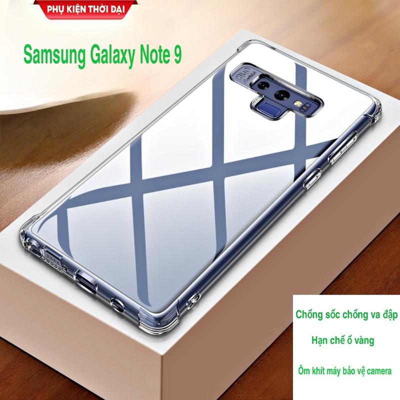 Ốp lưng Samsung Note 9 dẻo trong suốt lồi 4 góc chống sốc ôm máy