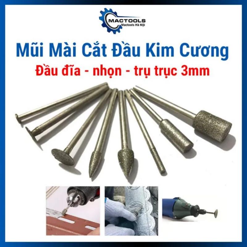 Product Introduction of [DD-necessary]  Mũi cắt, mũi mài kim cương mini trục 3mm chân 2.3mm dùng lắp máy khoan cầm tay đa năng nhiều kích thước 34