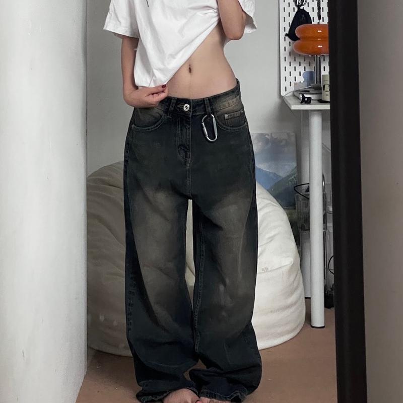 Quần Dài Jean Wash Cesar ( Ống Rộng Cạp Trễ )