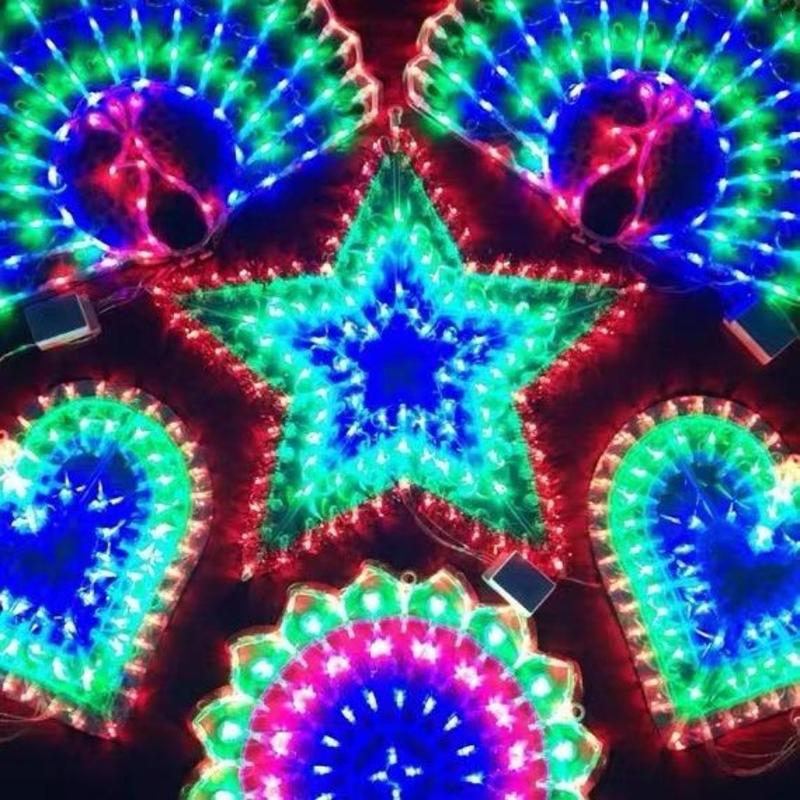  Đèn LED Hàng Mới Về Hình Con Công Trái Tim Ngôi Sao Năm Cánh Hoa Hướng Dương Pin Cắm Điện Đèn Lung Linh Thích Hợp Để Đồ Trang Trí Phòng Giáng Sinh 