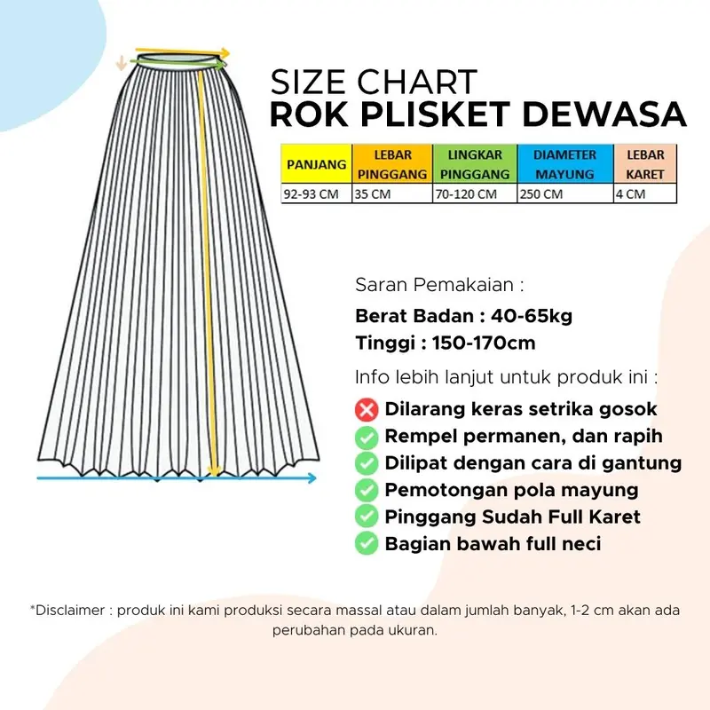 ROK PLISKET WANITA PREMIUM TEBAL / ROK KERJA MUSLIMAH / ROK PLISKET BAWAHAN 3