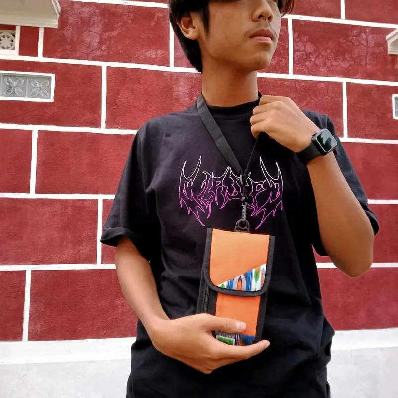 Tas Hp dan uang kalung Leher Sako wallet Tas selempang Kekinian 4