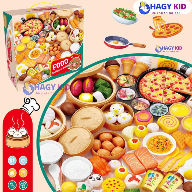  Đồ Chơi Nấu Ăn 88 Chi Tiết Cho Bé Thóa Sức Sáng Tạo Tư Duy Thông Minh Hagykid Chất Lliệu Nhựa ABS An Toàn. 