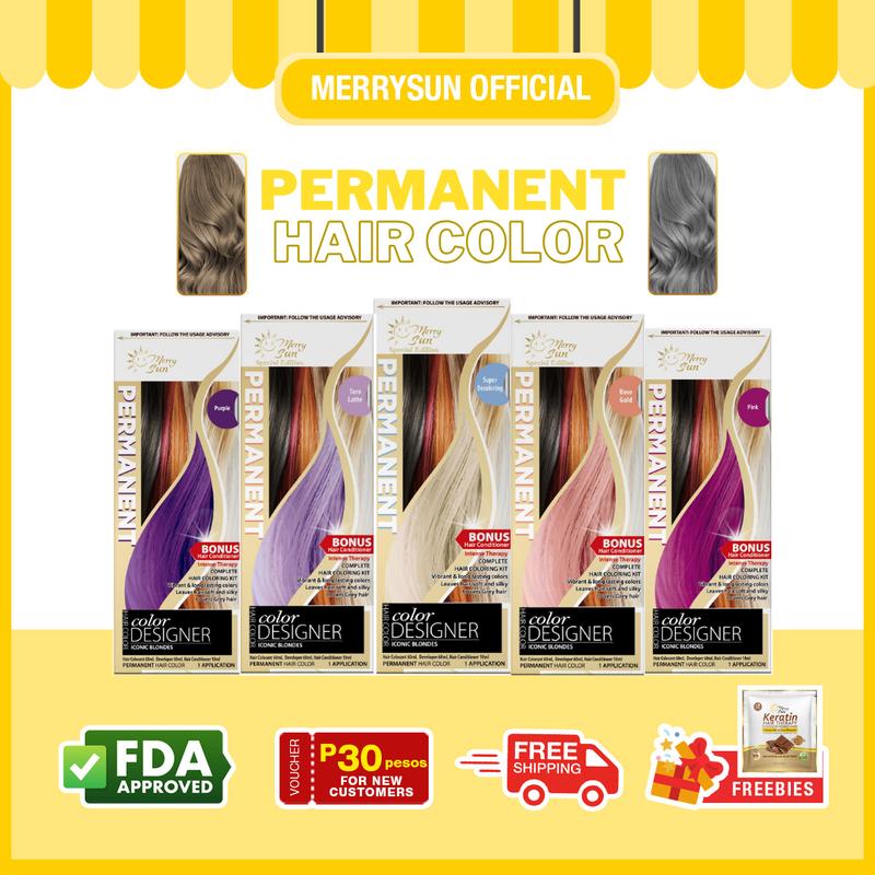 Merry Sun Permanent Hair Color w/ complete kit - Merry Sun 60ml ...