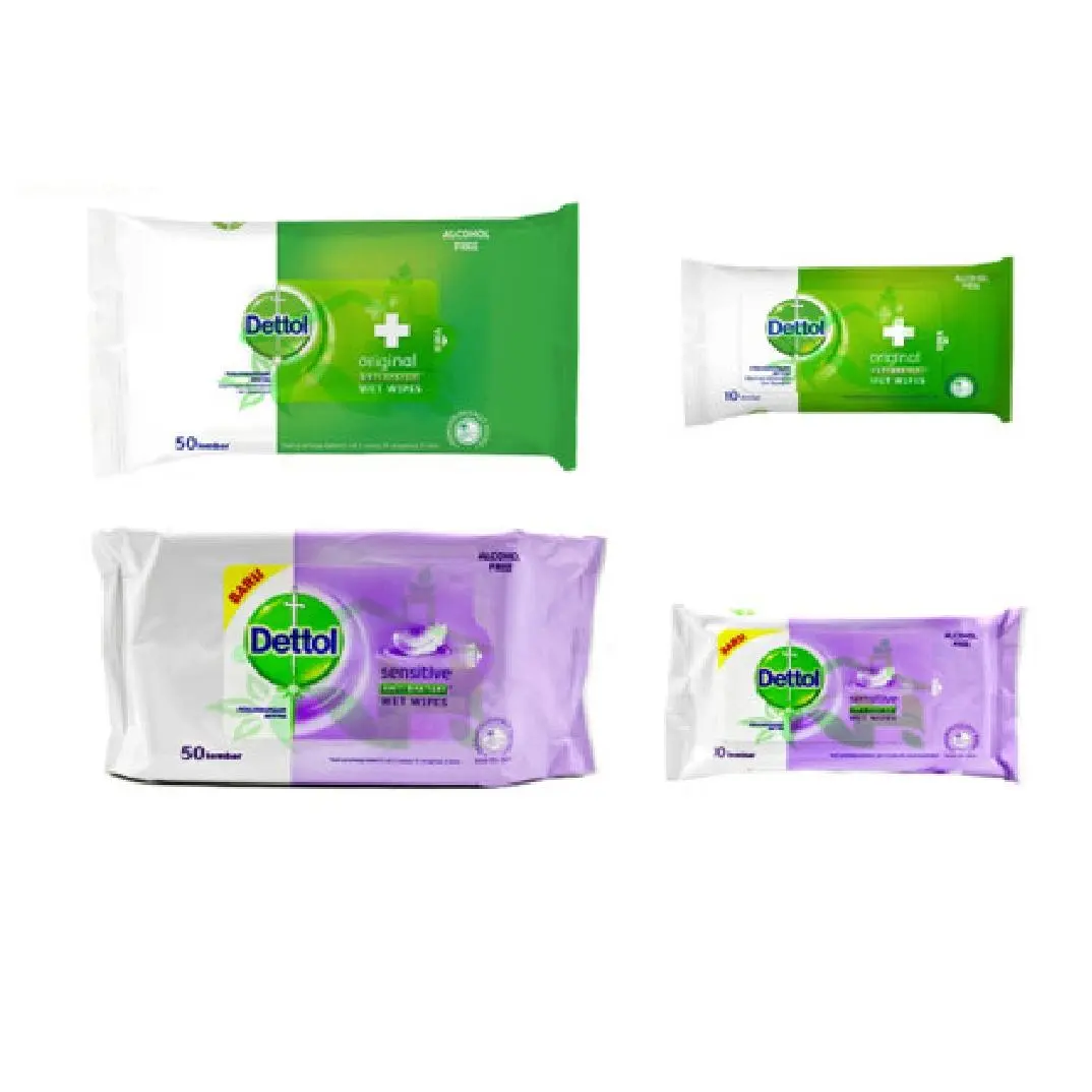PROMOO Tisu basah dettol anti bakteri 1pcs isi 10s-50s