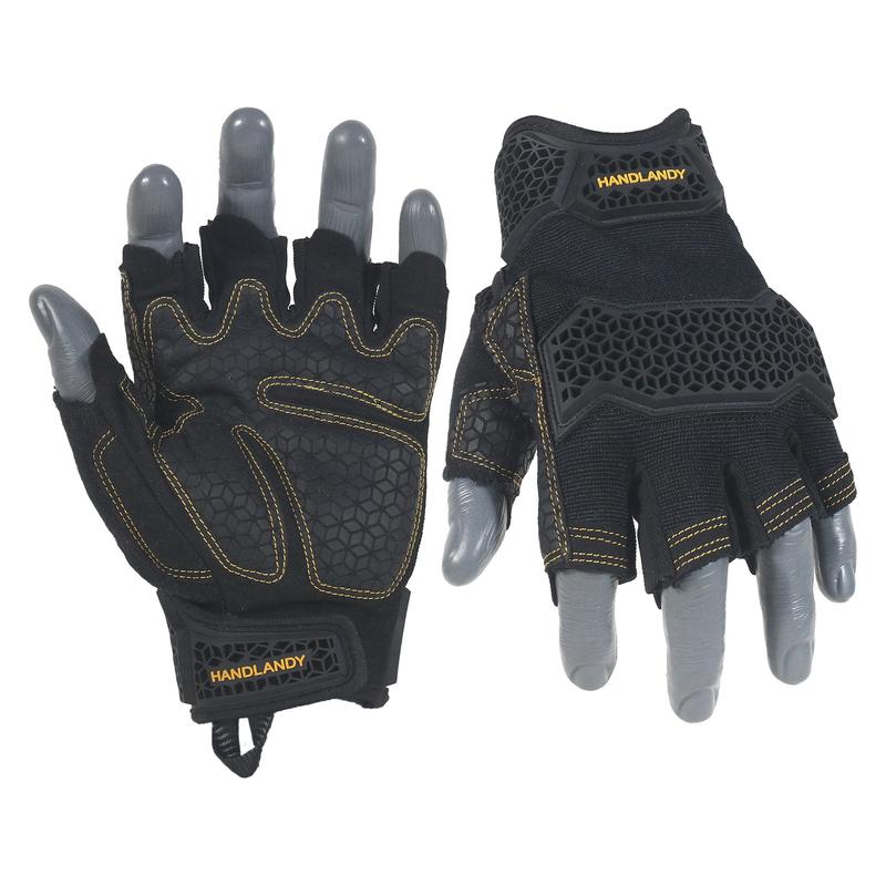 Fingerless Tactical Gloves, 1 Pair Non-slip Work Gloves with Finger Pull Tabs, Mechanical Gloves, Driver Gloves, Universal Cycling Gloves 0