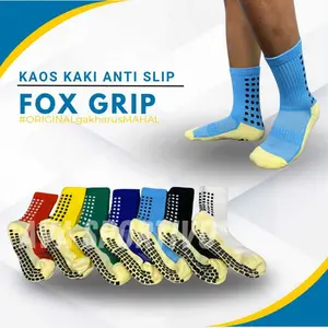 Kaos Kaki Anti Slip Fox Grip Socks Kaus Kaki Futsal Sepakbola Basket Volly Olahraga
