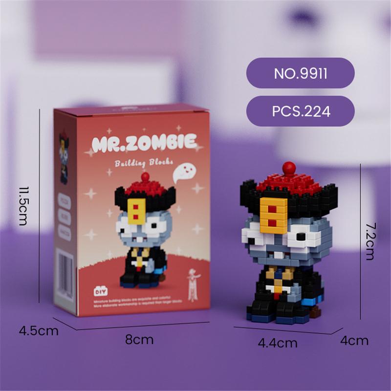 Product Introduction of Mini Building Blocks Toys Children Zombie Series Plastic Puzzle Assembled Toy Educational Funny Durable Cartoon Toy 12